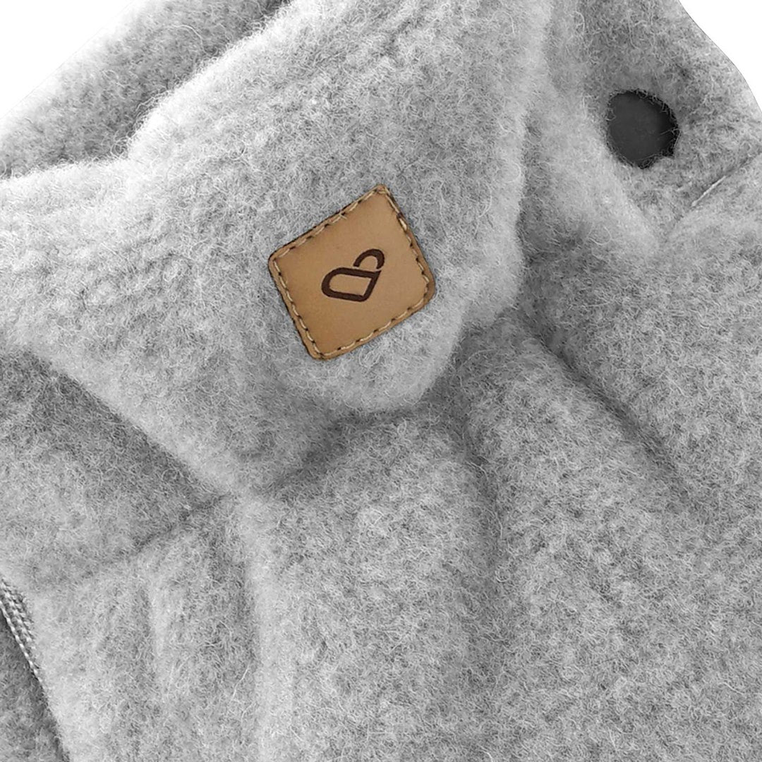 Handwärmer aus Premium-Schafwolle grau