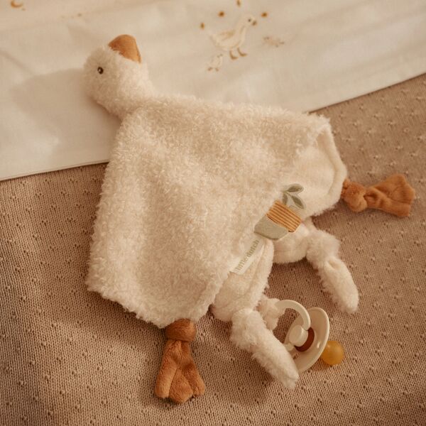 Kuscheltuch Baby Goose mit Schnullerband