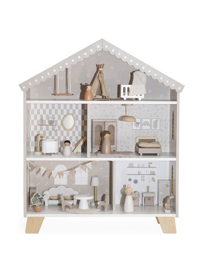 Puppenhaus aus Holz - beige