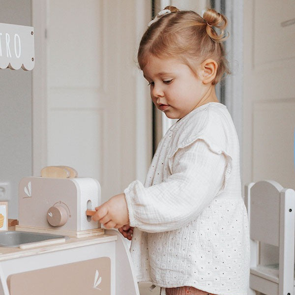 Kinder Toaster aus Holz nougat ab 3 Jahren