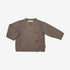 Baby Pullover Heidi toffee aus Merinowolle mit seitlichen Knöpfen 