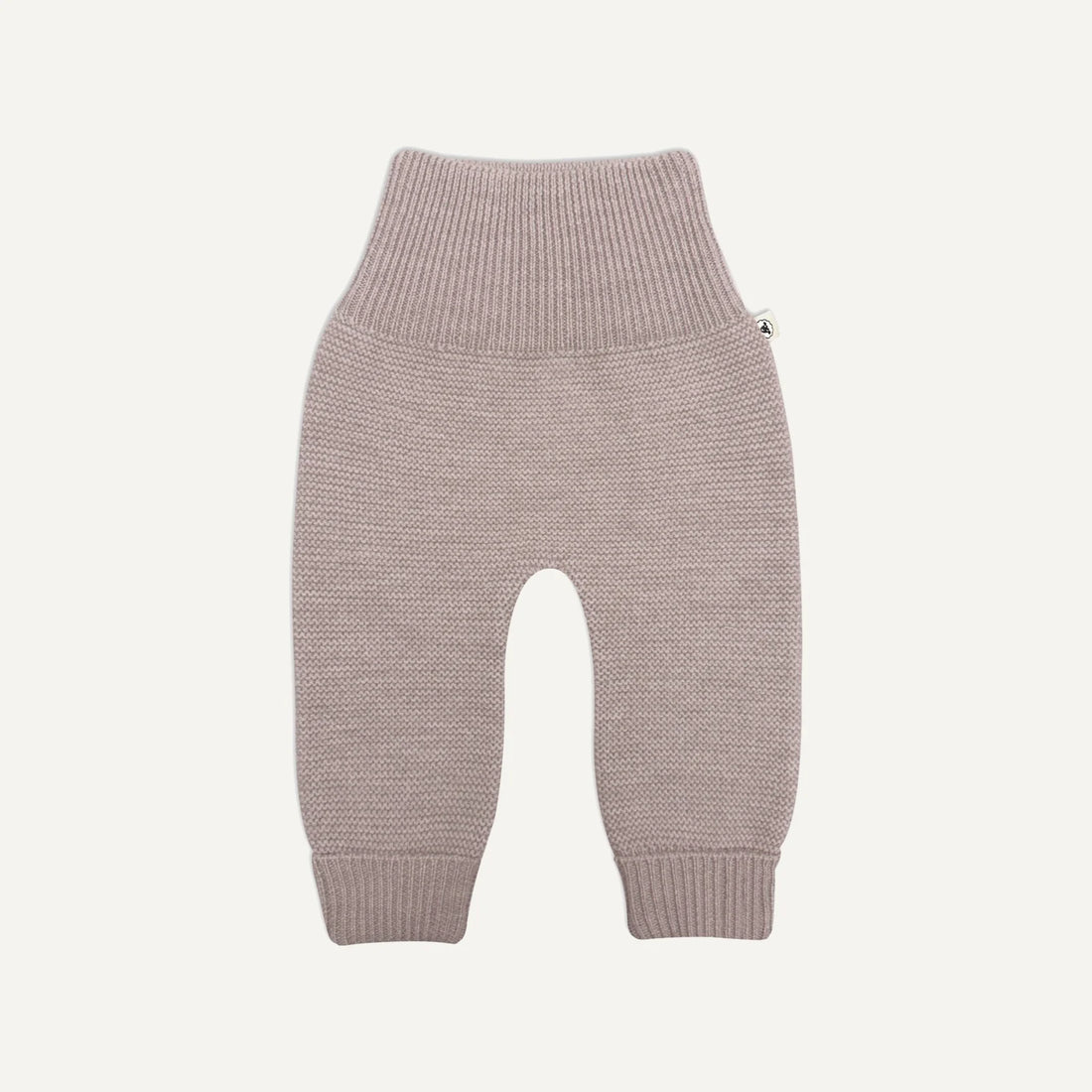 Babyhose Frido camel aus Merinowolle mit breitem Bündchen 
