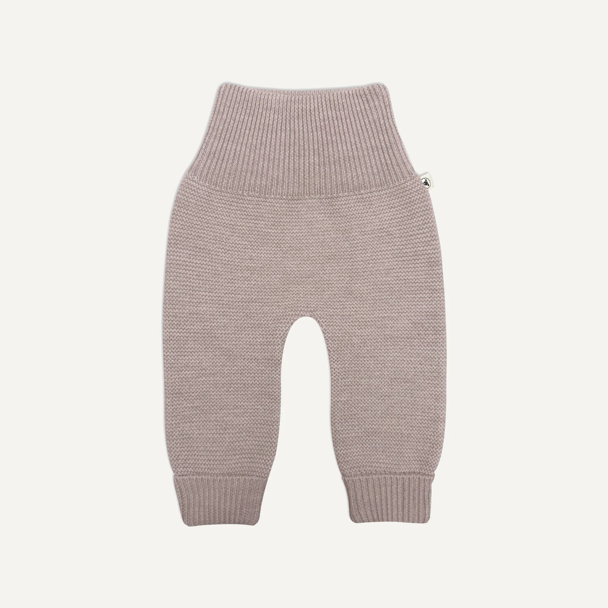 Babyhose Frido camel aus Merinowolle mit breitem Bündchen 