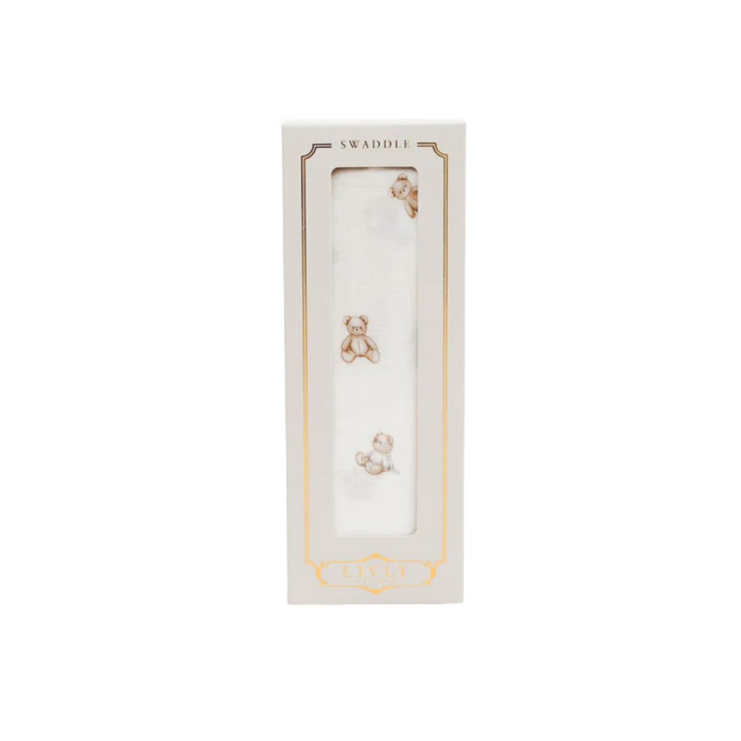 Livly Pucktuch Swaddle Teddy Tay