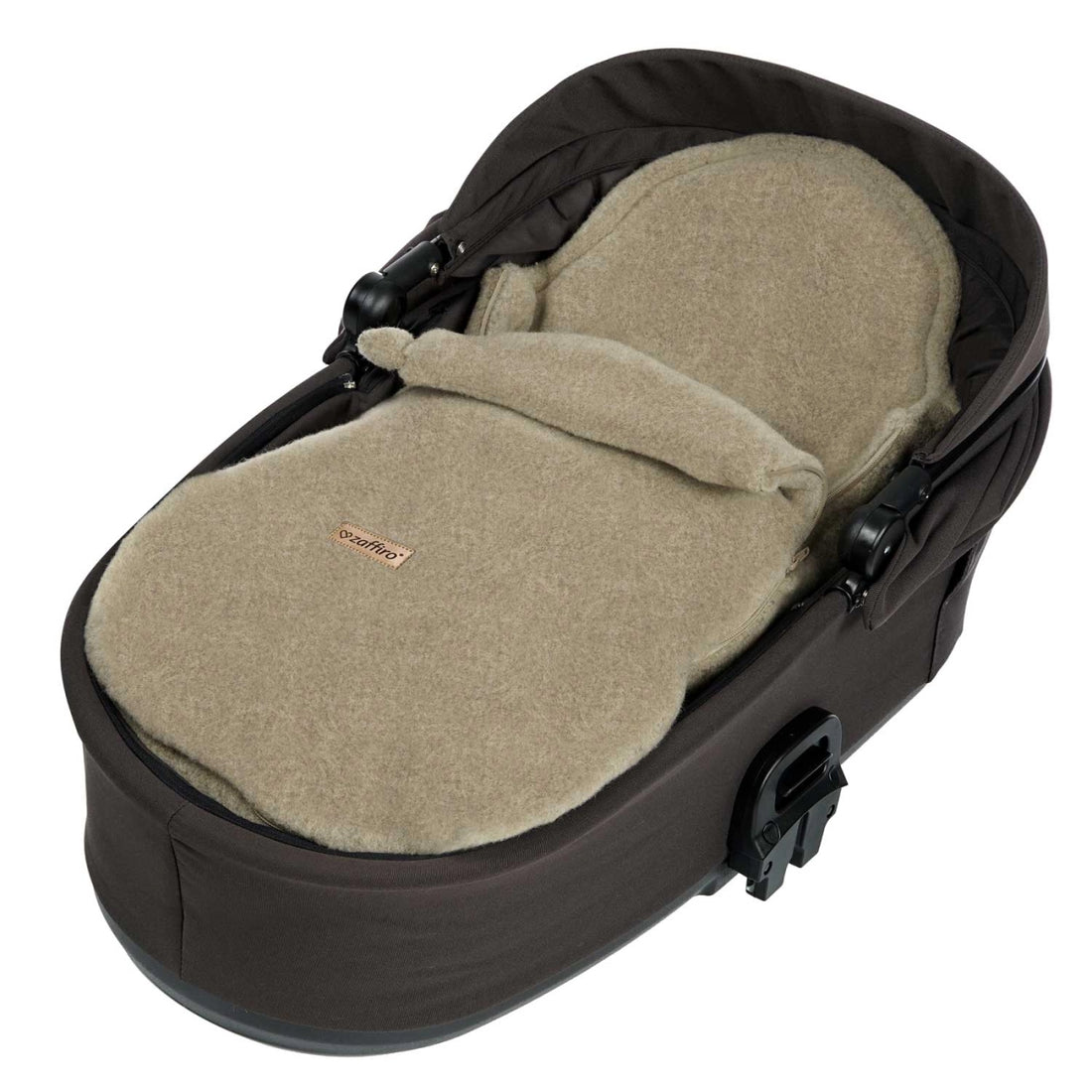 Mini Fußsack aus Premium-Schafwolle braun