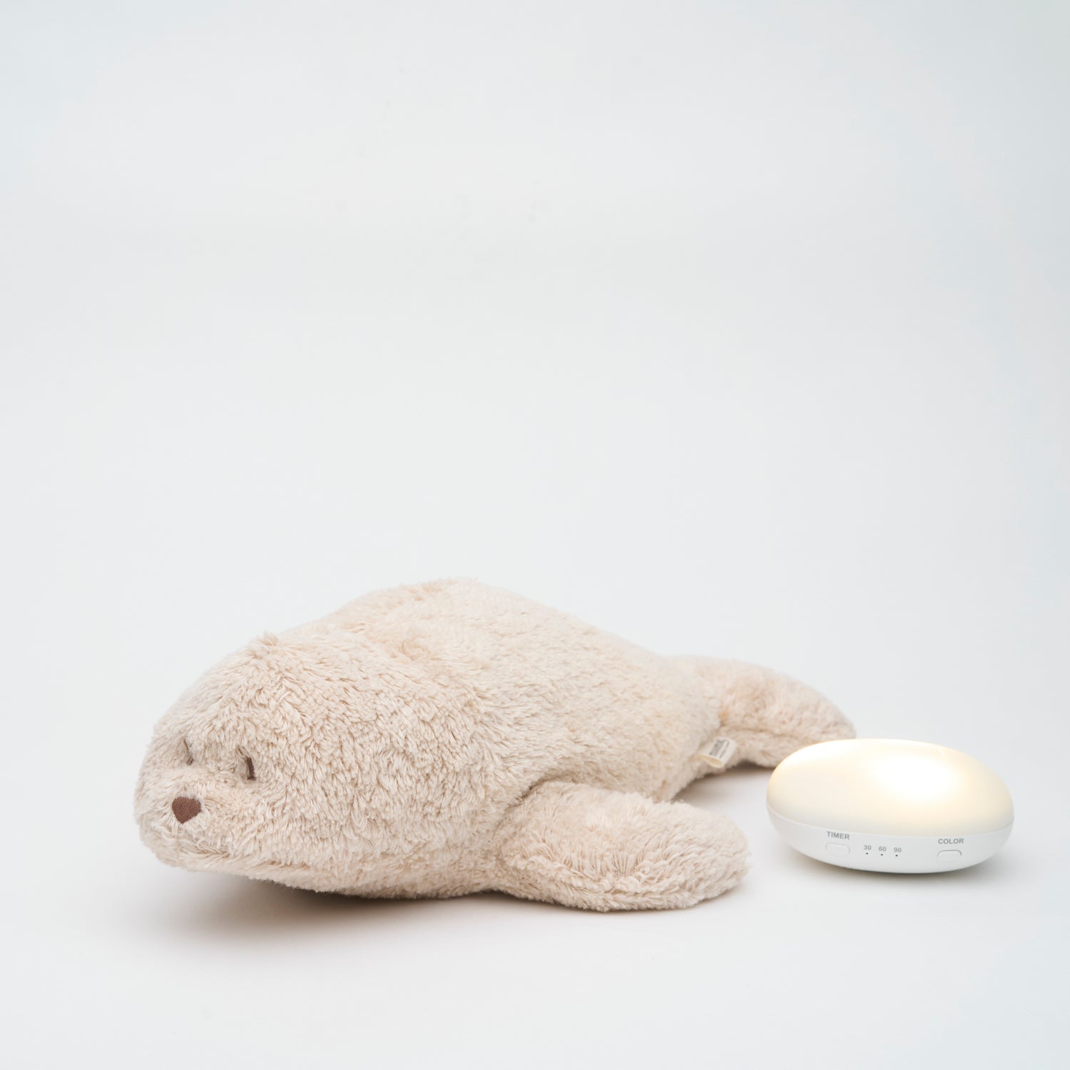Moonie Robbe Organic mit Nachtlicht - sand