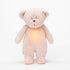 Moonie Teddy Bär organic rosa natur auf weißem Hintergrund