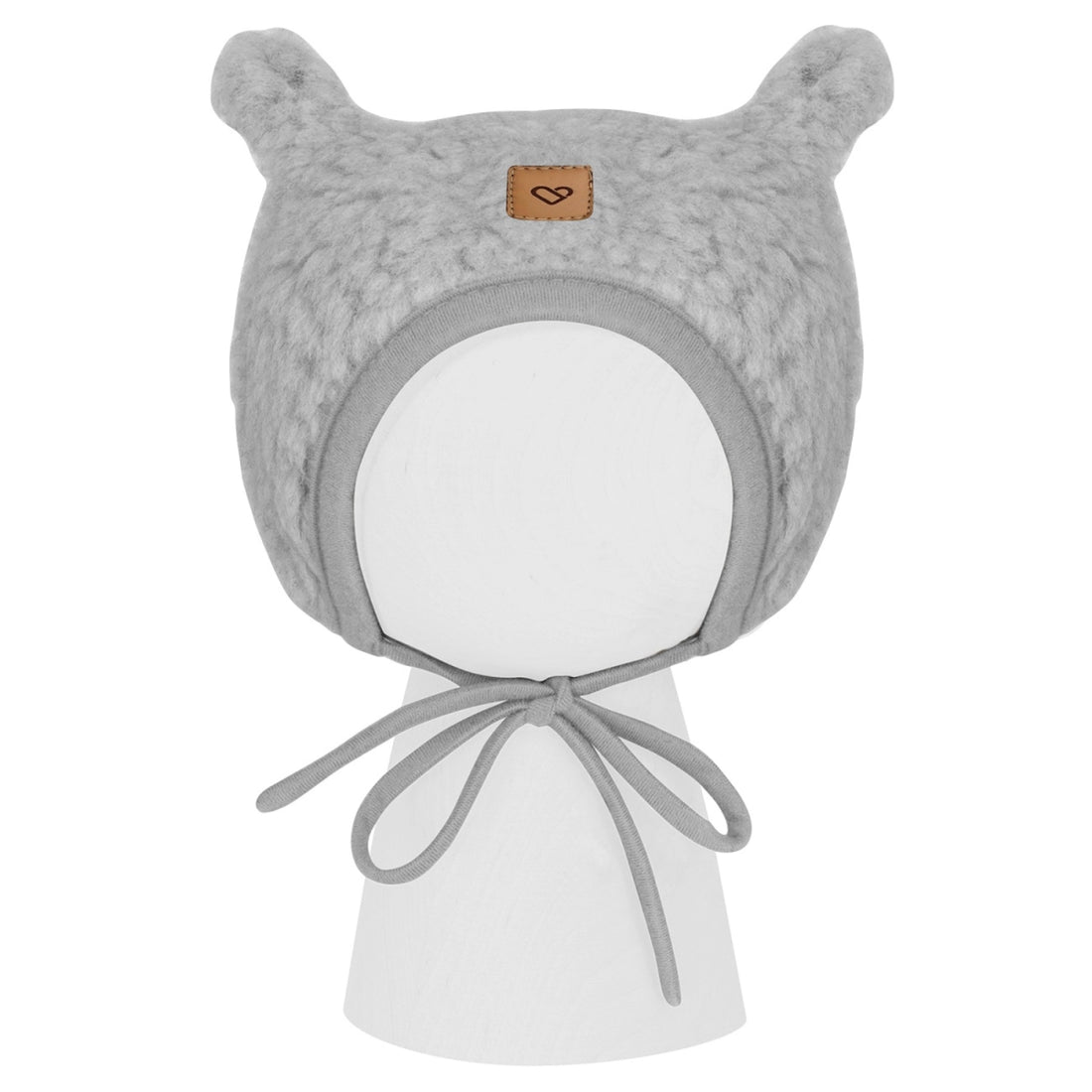 Baby Mütze VIOLET aus Premium-Schafwolle hellgrau