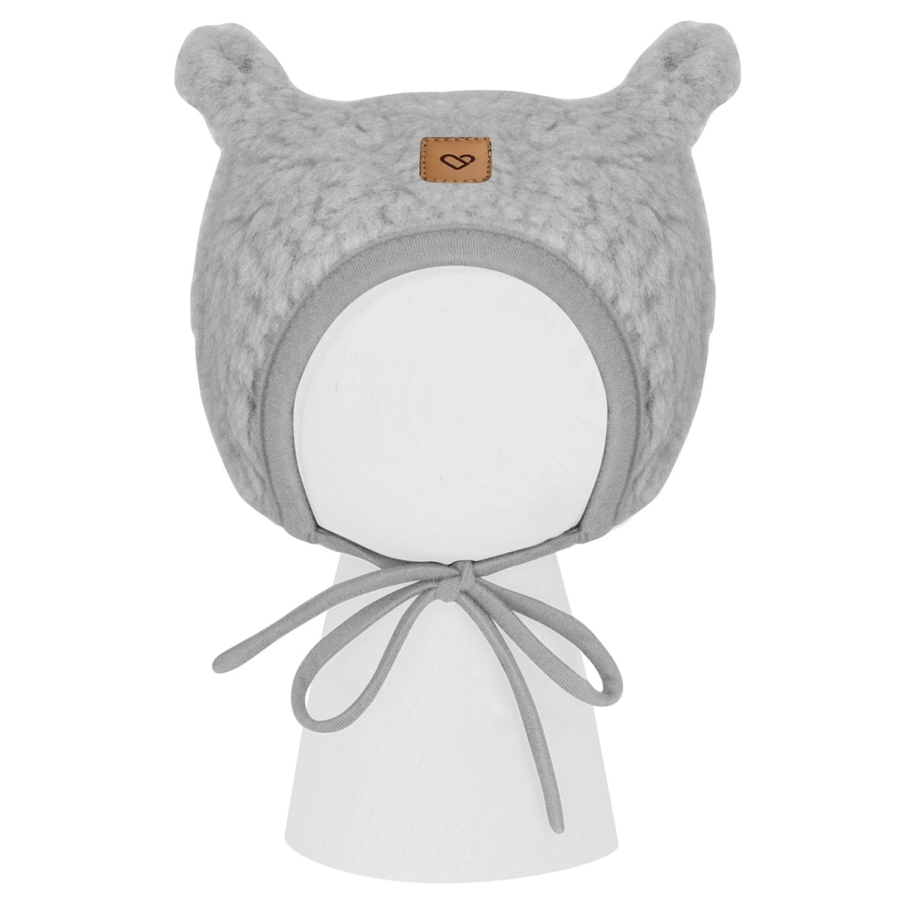 Baby Mütze VIOLET aus Premium-Schafwolle hellgrau