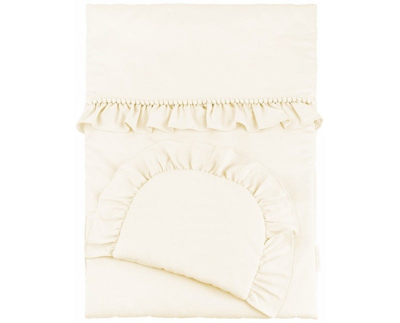 Newborn Bettwäsche Boho vanille für Beistellbett, Wiege &amp; Moseskorb