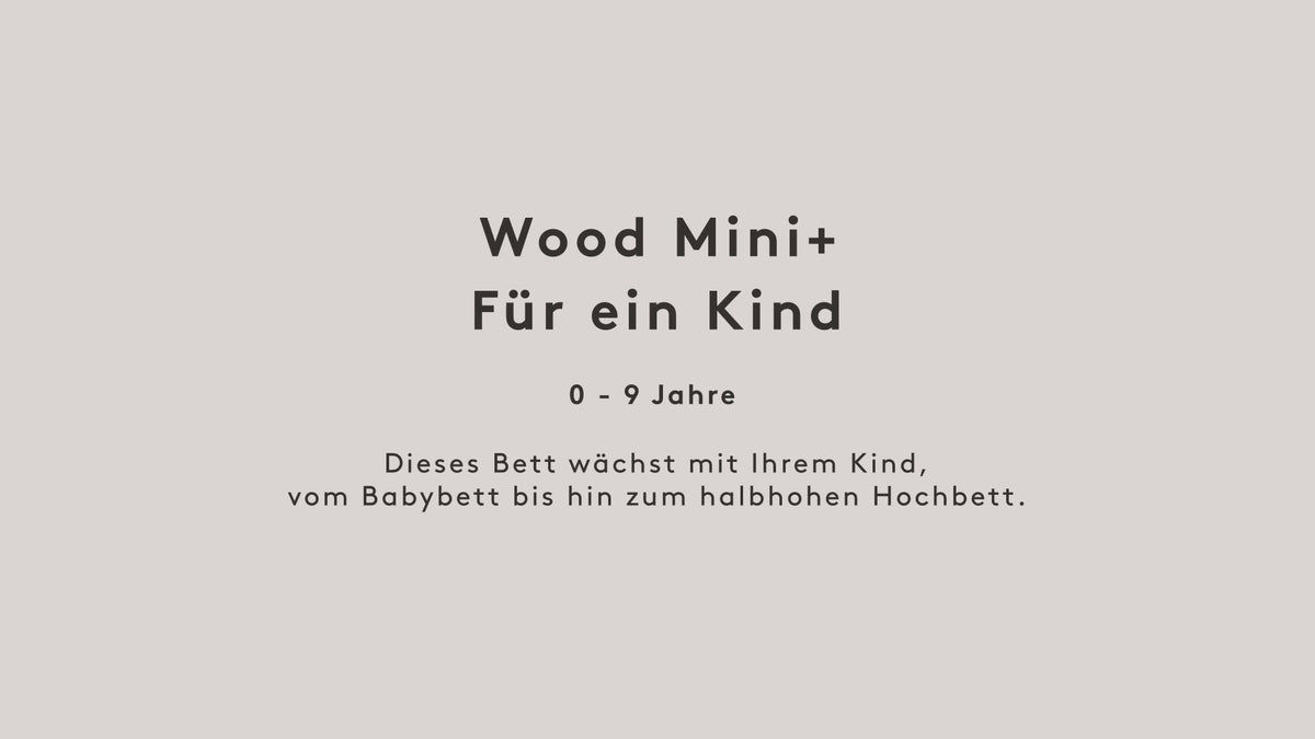 Oliver Furniture Wood Mini+ Babybett WEISS inkl. Umbauset für Juniorbett