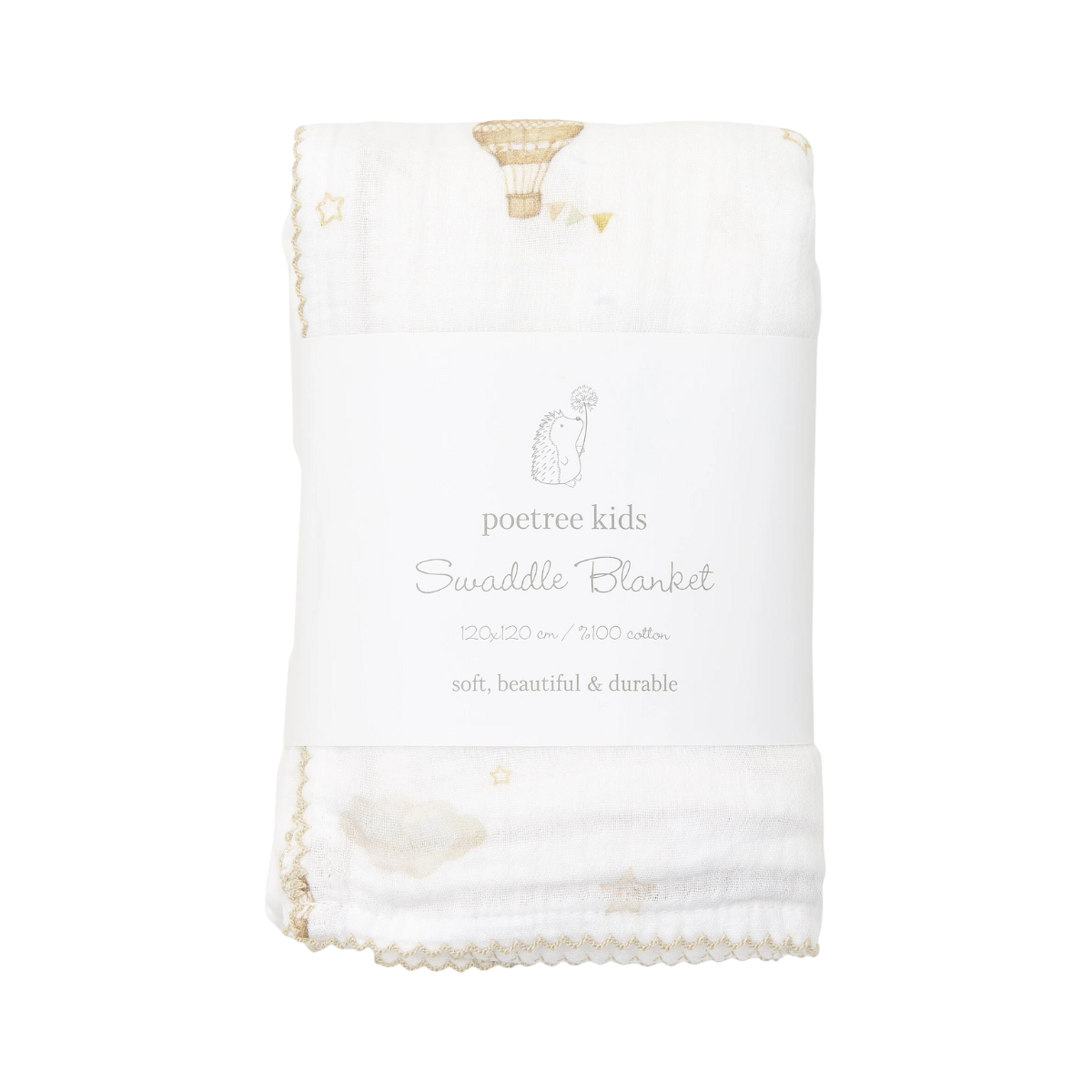 Poetree Kids Baby Pucktuch Little Voyager mit Heißluftballons