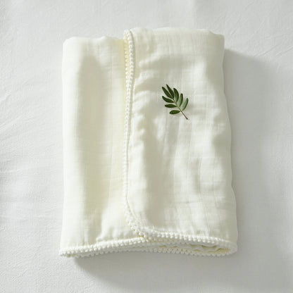 Pucktuch Pom Pom aus aus Bio-Baumwolle &amp; Bambus - tofu