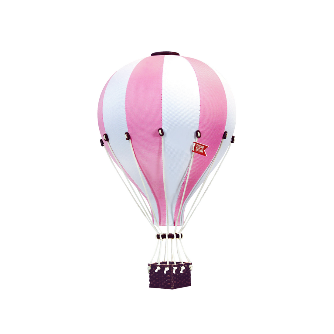 Heißluftballon rosa / weiß