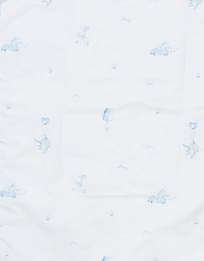 Winterschlafsack mit abnehmbaren Ärmeln BLUE DREAMS blau - Muster Innen