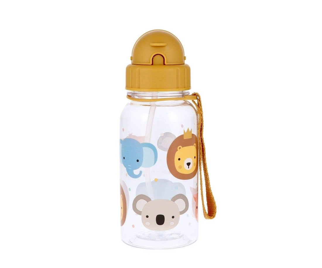 Kinder Trinkflasche Tierfreunde mit Strohhalm 500 ml