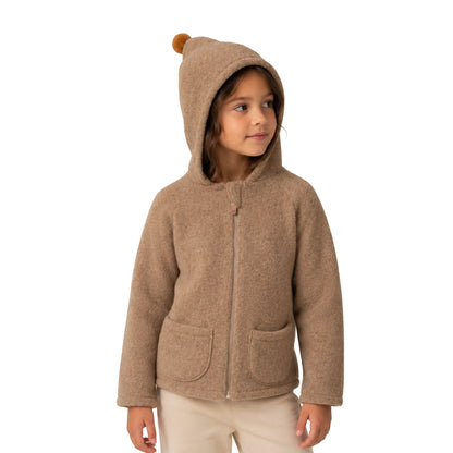 Zaffiro Baby &amp; Kinder Wolljacke in Braun aus Schafwolle 