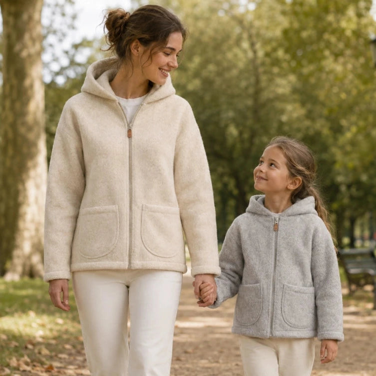 Wolljacke mit Kapuze &