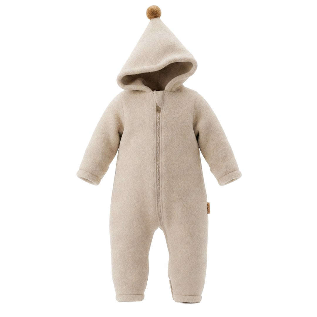 Zaffiro Wollwalk Babyoverall Sierra beige aus Schafwolle 