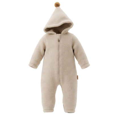 Zaffiro Wollwalk Babyoverall Sierra beige aus Schafwolle 