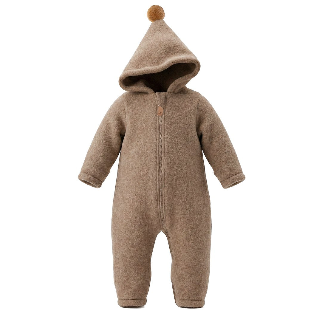 Baby Wollwalkoverall mit Kapuze &