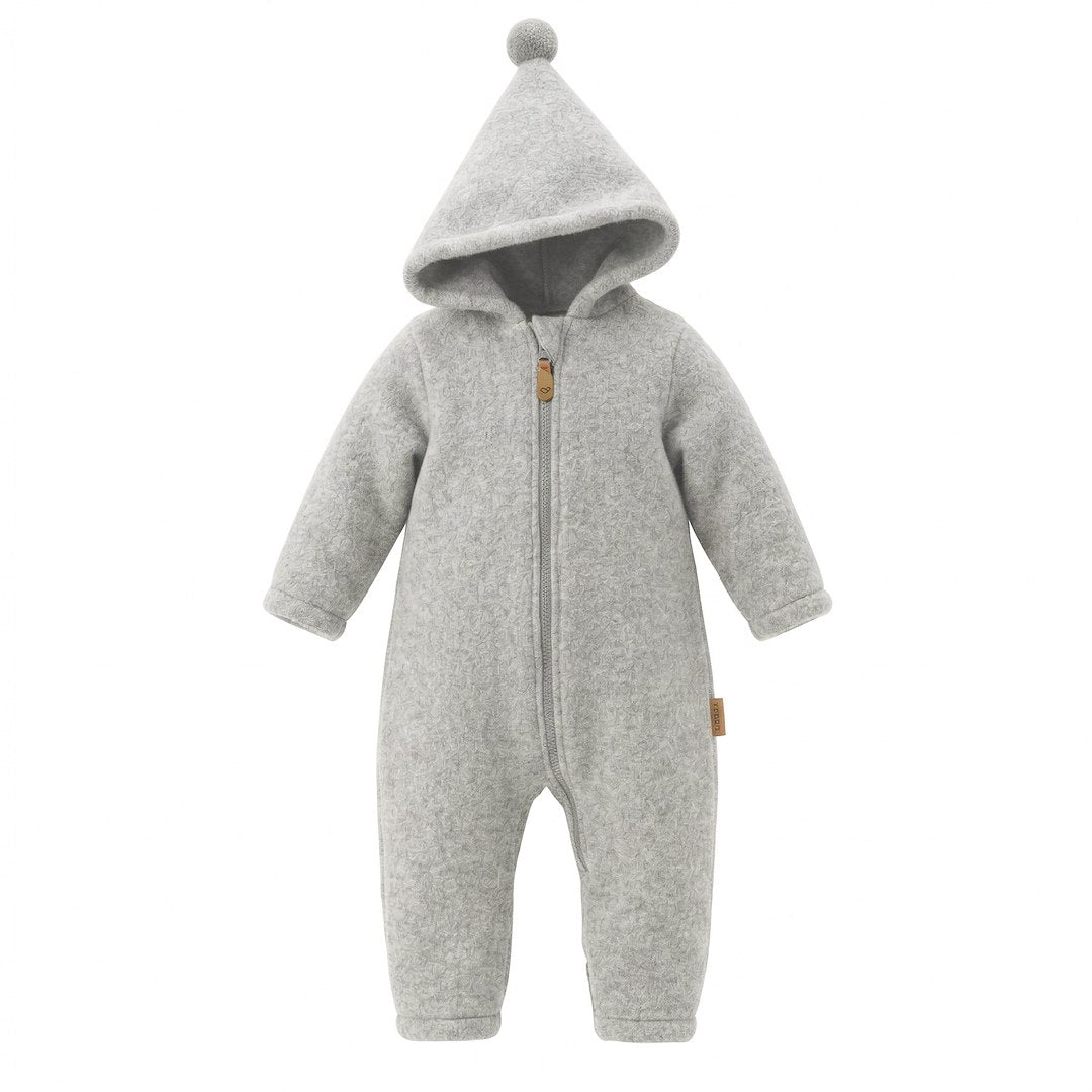 Baby Wollwalkoverall mit Kapuze &
