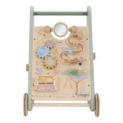Holz-Lauflernwagen von Little Dutch mit bunten Spielelementen