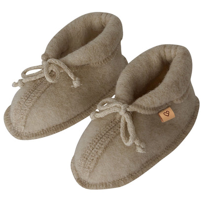 Baby Booties aus Premium-Schafwolle braun