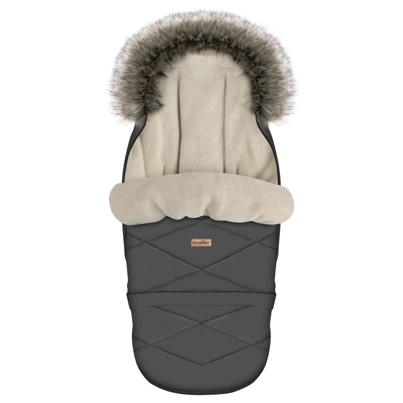 aspen schlafsack Zaffiro Fußsack GrowUP Aspen anthrazit mit Schafwolle – harmony ambiente