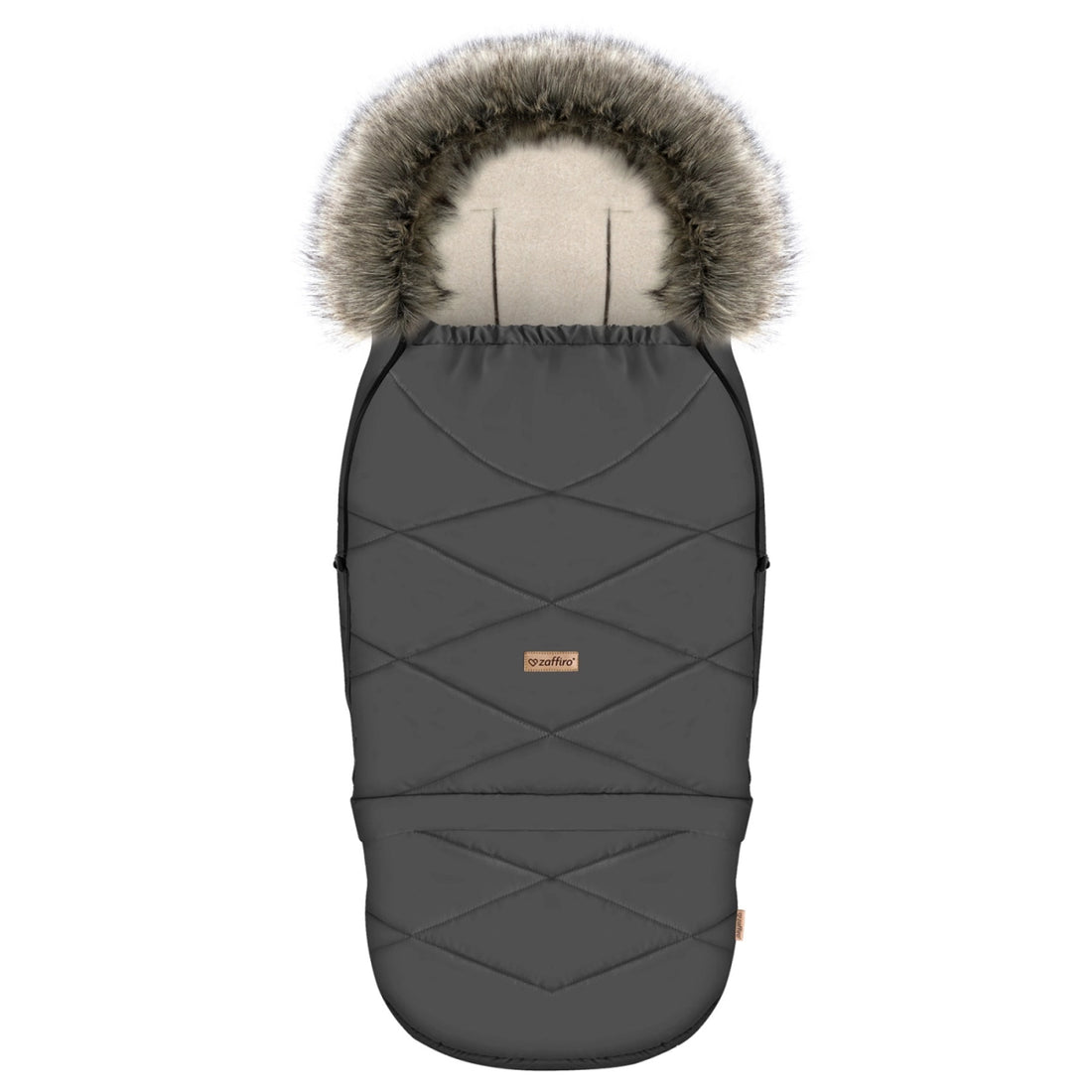 Fußsack GrowUP Aspen anthrazit mit PREMIUM-Schafwolle - mitwachsend