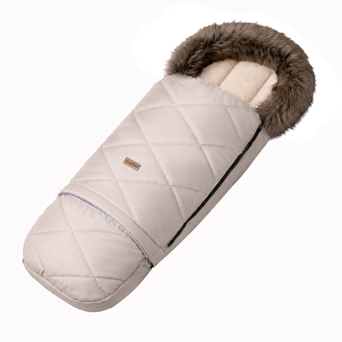 Zaffiro Fußsack GrowUP Aspen beige mit PREMIUM-Schafwolle - mitwachsend