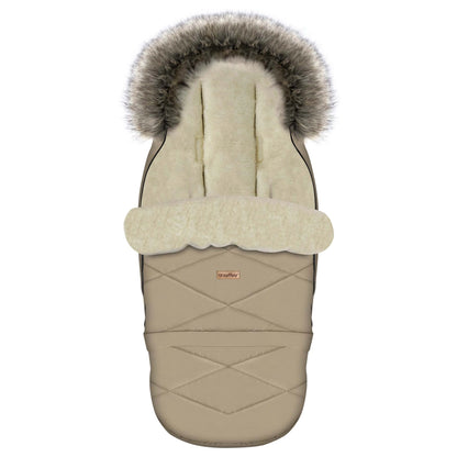 Fußsack GrowUP Nordico beige mit BASIC-Schafwolle - mitwachsend