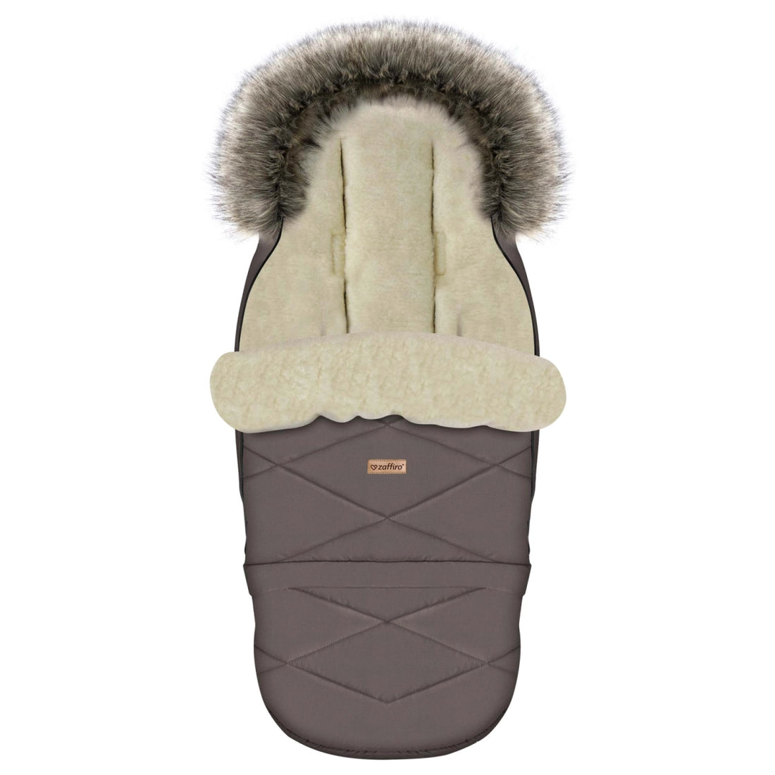 Fußsack GrowUP Nordico taupe mit BASIC-Schafwolle - mitwachsend