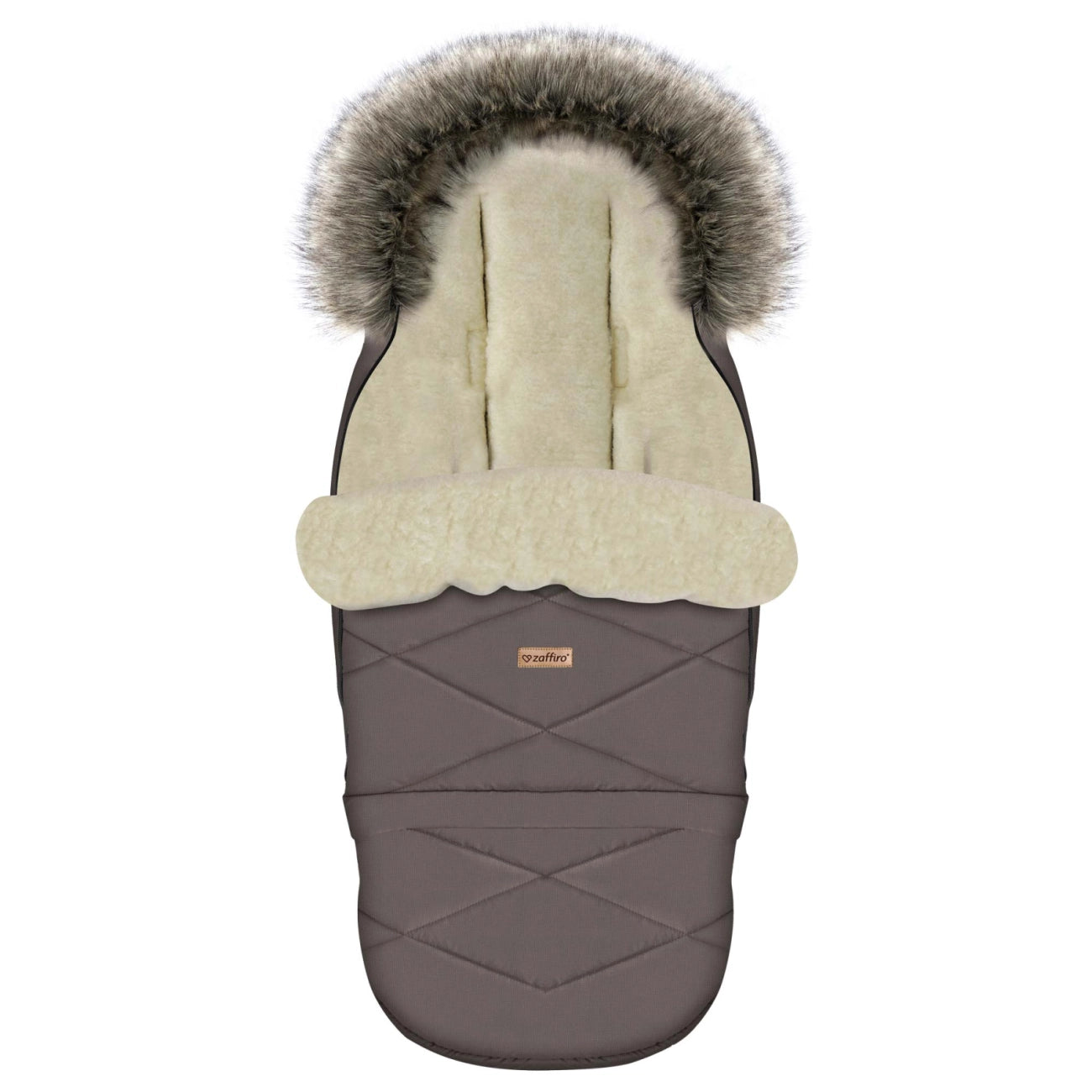 Fußsack GrowUP Nordico taupe mit BASIC-Schafwolle - mitwachsend