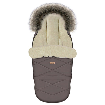 Fußsack GrowUP Nordico taupe mit BASIC-Schafwolle - mitwachsend