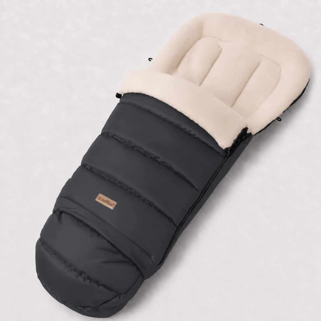 Zaffiro Fußsack iGrow Aspen anthrazit mit PREMIUM-Schafwolle - mitwachsend