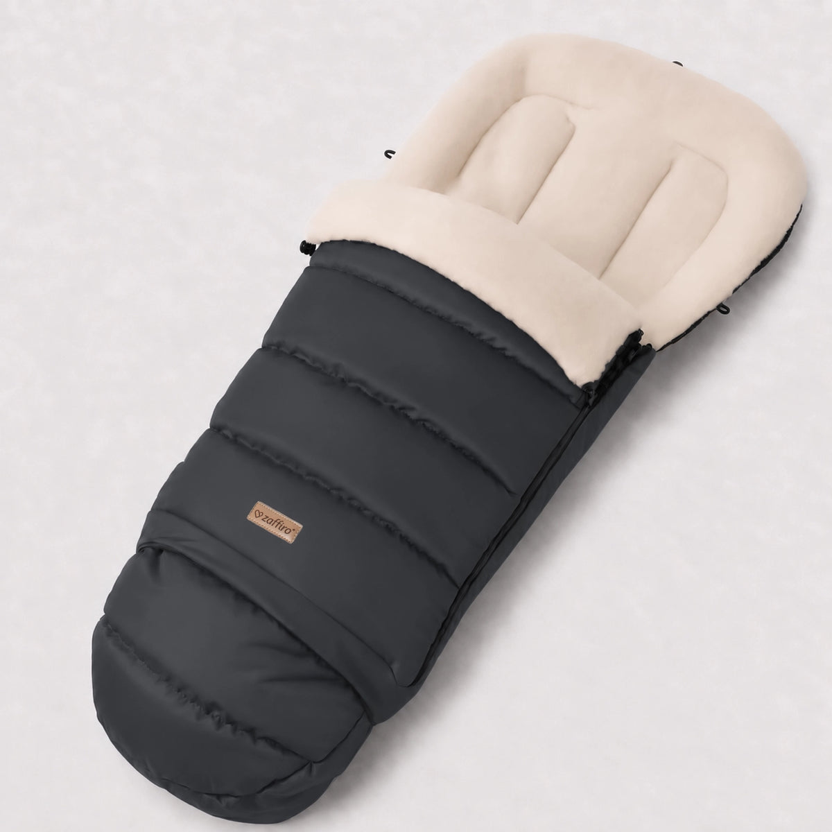 Zaffiro Fußsack iGrow Aspen anthrazit mit PREMIUM-Schafwolle - mitwachsend