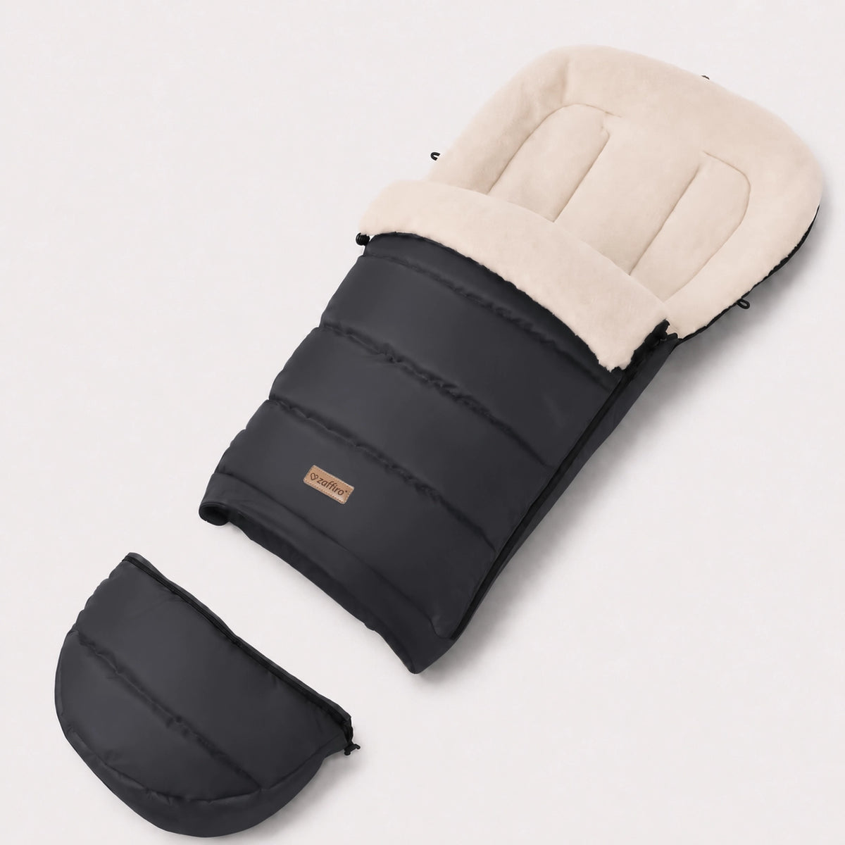Zaffiro Fußsack iGrow Aspen anthrazit mit PREMIUM-Schafwolle - mitwachsend