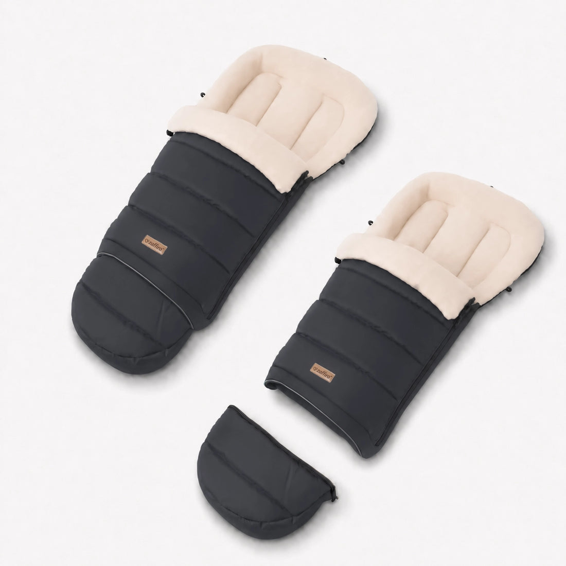 Zaffiro Fußsack iGrow Aspen anthrazit mit PREMIUM-Schafwolle - mitwachsend