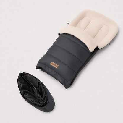 Zaffiro Fußsack iGrow Aspen anthrazit mit PREMIUM-Schafwolle - mitwachsend