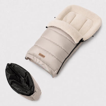 Zaffiro Fußsack iGrow Aspen beige mit PREMIUM-Schafwolle - mitwachsend