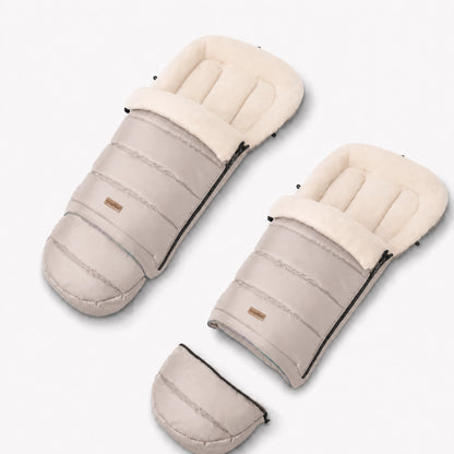 Zaffiro Fußsack iGrow Aspen beige mit PREMIUM-Schafwolle - mitwachsend