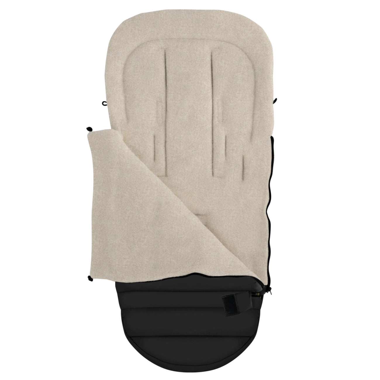 Fußsack iGrow Aspen schwarz mit PREMIUM-Schafwolle - mitwachsend