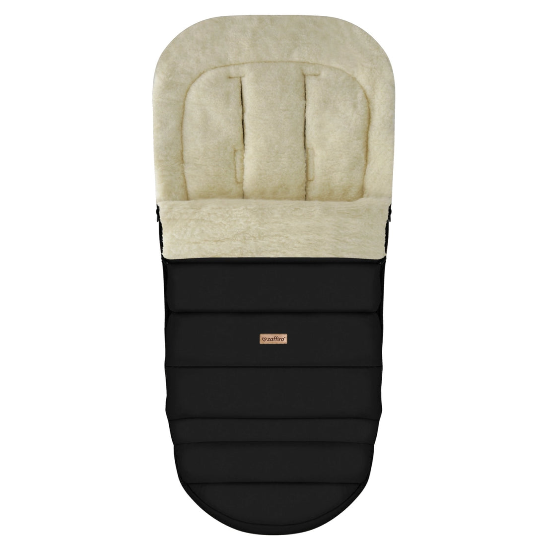 Zaffiro Fußsack iGrow Nordico schwarz aus Schafwolle