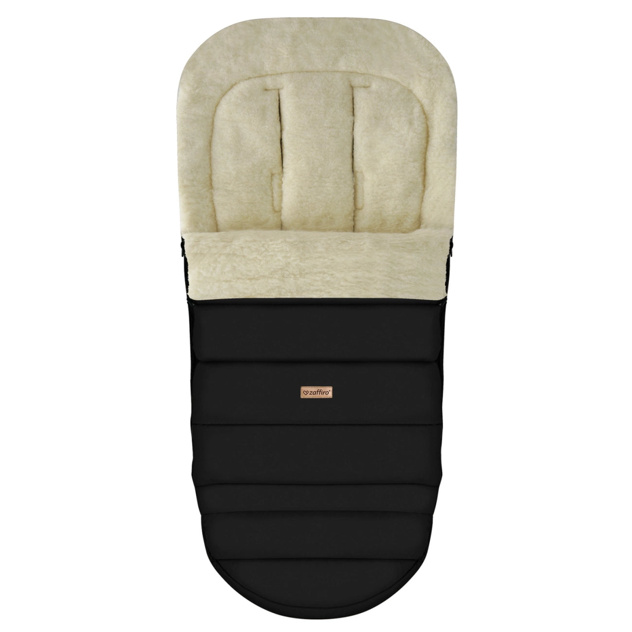 Zaffiro Fußsack iGrow Nordico schwarz aus Schafwolle