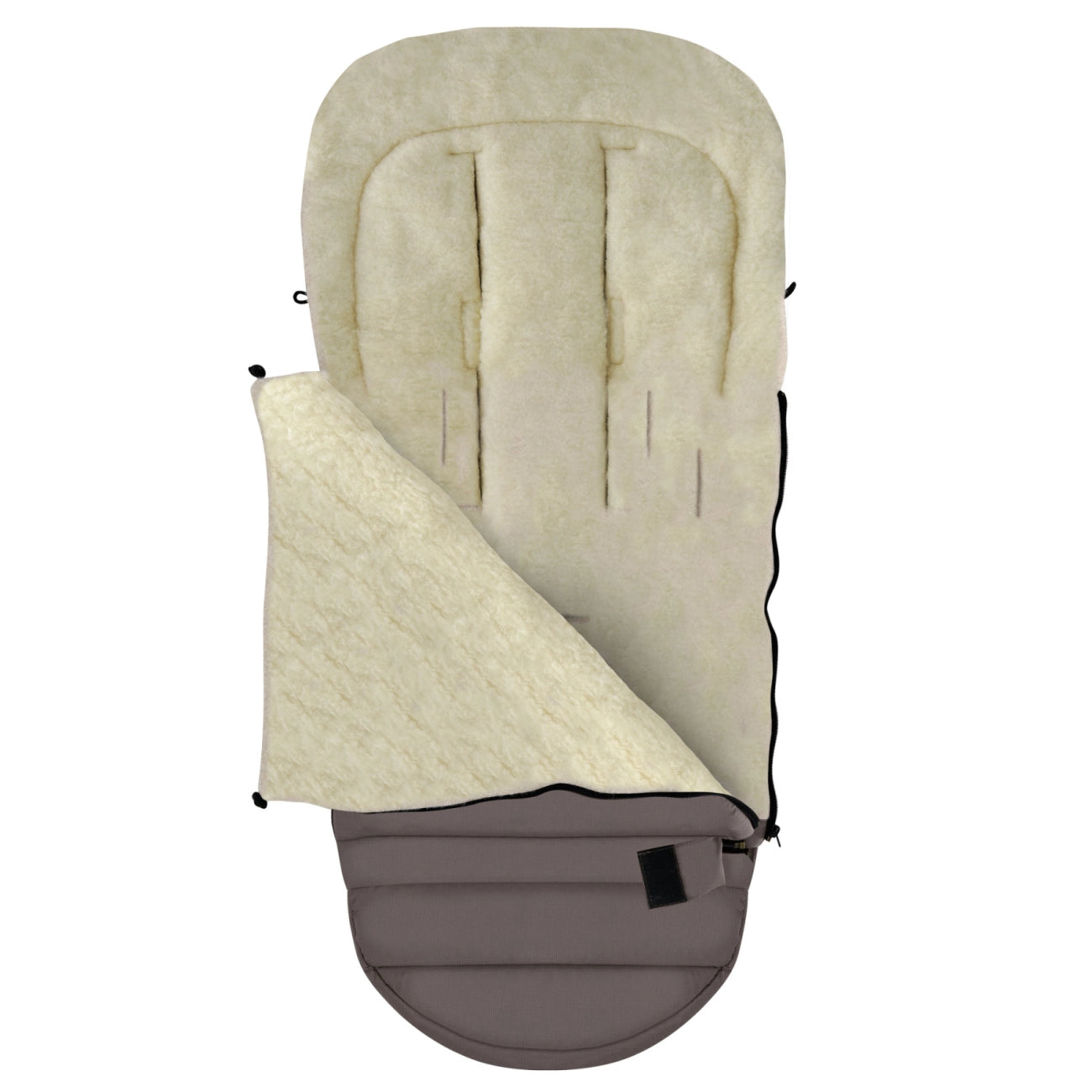 Fußsack iGrow Nordico taupe BASIC-Schafwolle - mitwachsend