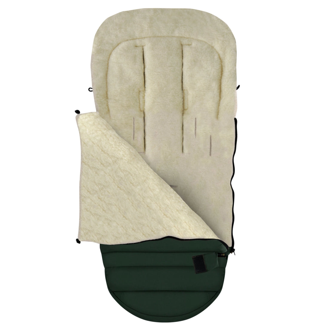 Zaffiro Fußsack iGrow Nordico bottle green offen
