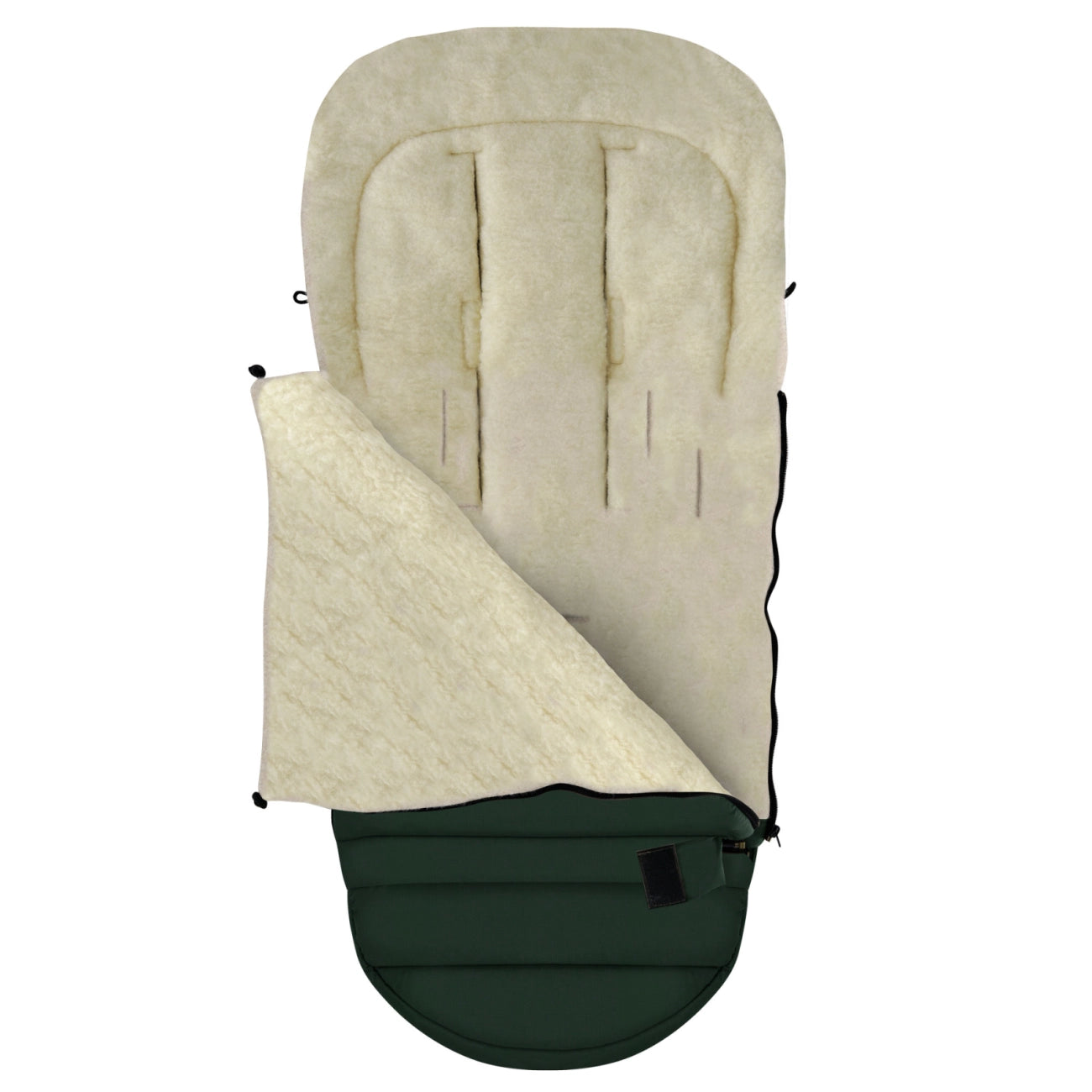 Zaffiro Fußsack iGrow Nordico bottle green offen
