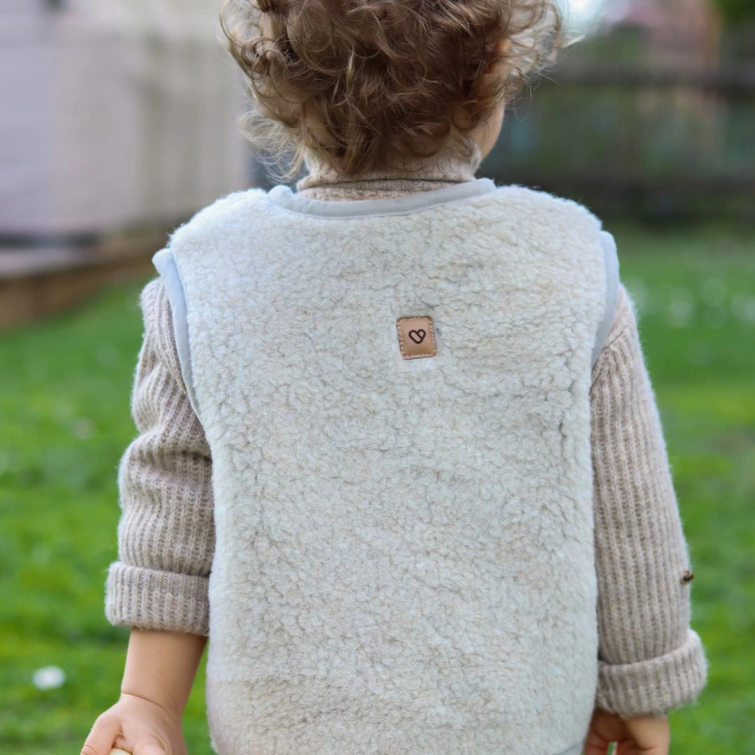 Weste aus Premium-Schafwolle beige