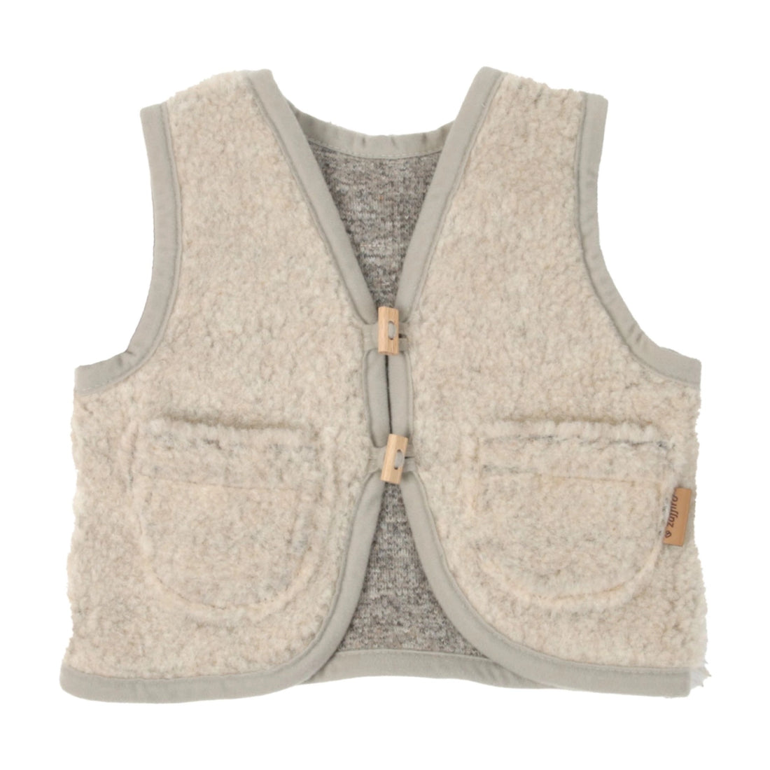 Weste aus Premium-Schafwolle beige